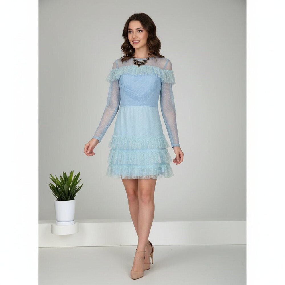 BELLEVUE THE LABEL TILDA MINI RUFFLE DRESS